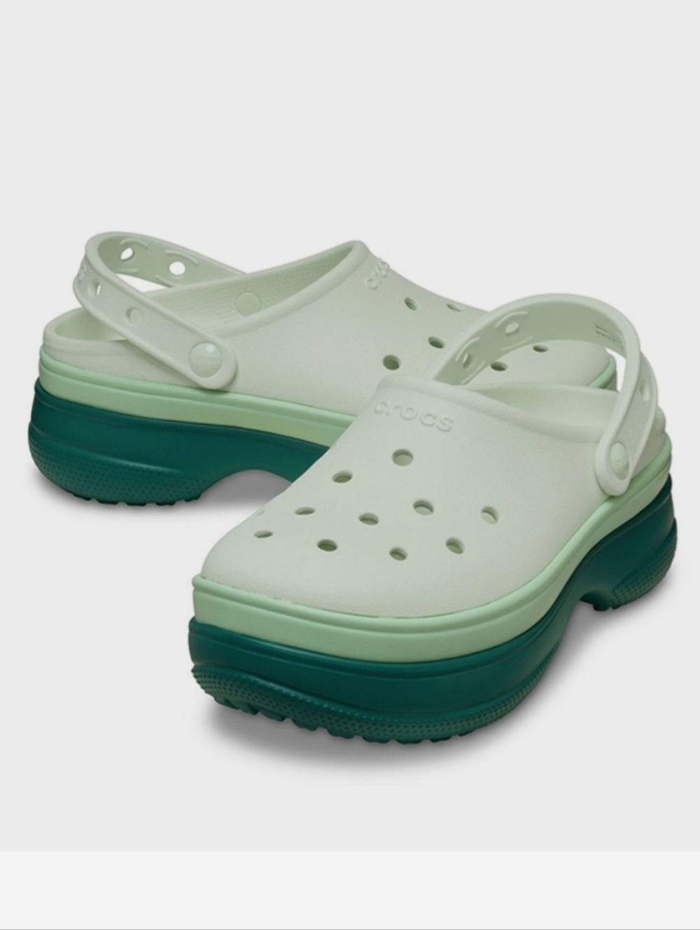 Crocs Classic Platform Clogs in Mint & Teal